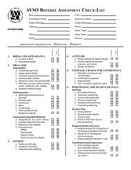 AYSO Sample Advanced Referee Exam - AYSO Area 1-C