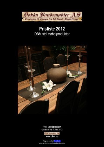 Prisliste 2012 - DOKKA BONDEMØBLER AS