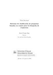 Tesis Doctoral Sistemas de clasificación de preguntas basados - gplsi