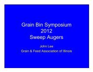 Grain Bin Symposium 2012 Sweep Augers