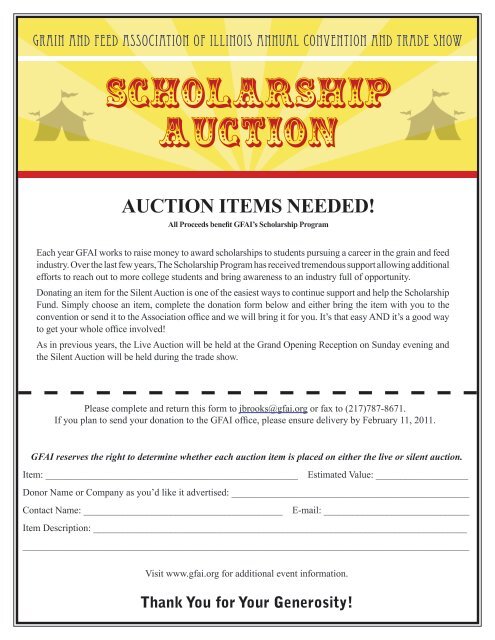 SCHOLARSHIP AUCTION