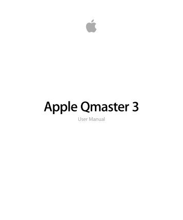 Apple Qmaster 3 User Manual - Help Library - Apple