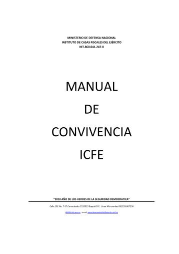 manual de convivencia icfe - Instituto de Casas Fiscales de Ejército