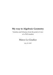 My way to Algebraic Geometry Marco Lo Giudice - Magma