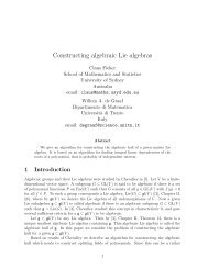 Constructing algebraic Lie algebras - Magma