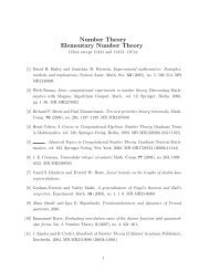 Number Theory Elementary Number Theory - Magma