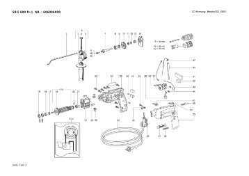 Metabo - Service Documentation - SB E 600 R+L NR. : 606006000