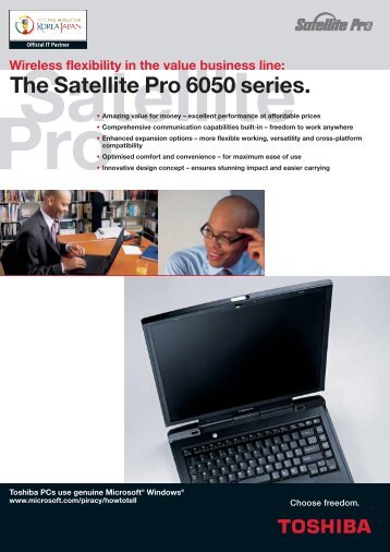 The Satellite Pro 6050 series. - Toshiba