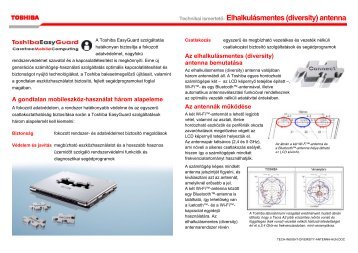 Technikai ismertető: Elhalkulásmentes (diversity) antenna - Toshiba