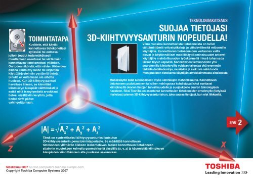 suojaa tietojasi 3d-kiihtyvyysanturin nopeudella! - Toshiba