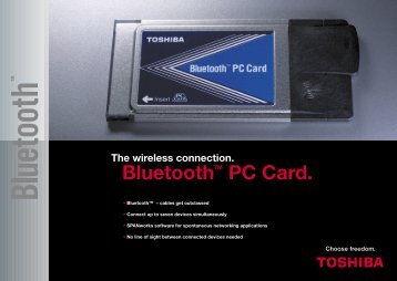 Bluetooth™ PC Card. - Toshiba