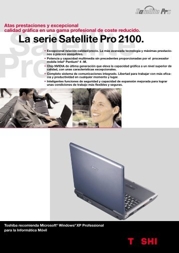 La serie Satellite Pro 2100. - Toshiba