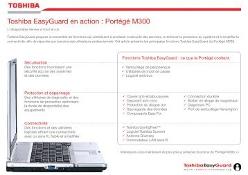 Toshiba EasyGuard en action : Portégé M300