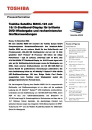 Toshiba Satellite M30X-124 mit 16:10-Breitband-Display für brillante ...