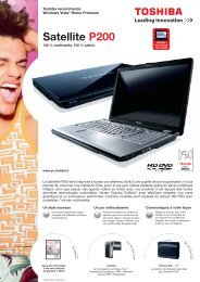 Fiche produit PDF : Satellite P200 - Toshiba