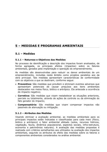 8 – MEDIDAS E PROGRAMAS AMBIENTAIS - Ibama