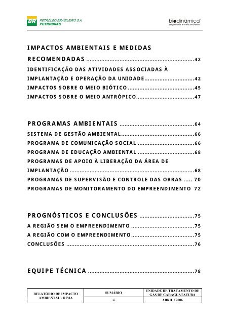 Unidade de Tratamento de Gás de Caraguatatuba - Ibama