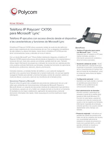 Teléfono IP Polycom CX700 para Microsoft Lync