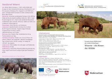 Steckbrief Wisent - NOLIS Manager