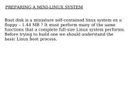 PREPARING A MINI-LINUX SYSTEM Boot disk is a ... - DAIICT Intranet