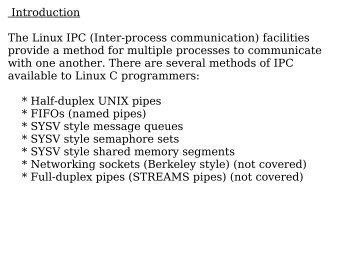 Introduction The Linux IPC (Inter-process ... - DAIICT Intranet