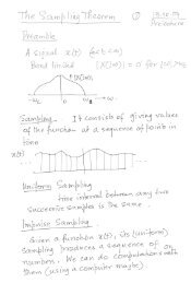Thumbnail notes on Sampling theorem - DAIICT Intranet