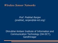 Wireless Sensor Networks - DAIICT Intranet - Dhirubhai Ambani ...