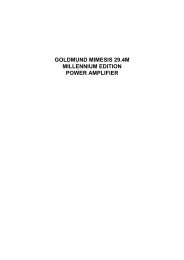 goldmund mimesis 29.4m millennium edition power amplifier