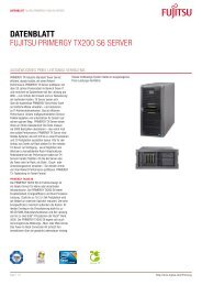 Datenblatt Fujitsu PRiMERGY tX200 s6 sERvER - bei Fujitsu ...