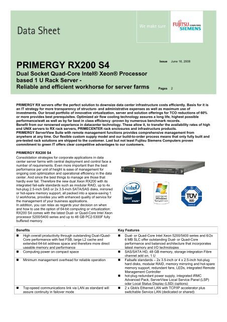 Primergy Rx0 S4 Fujitsu