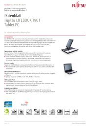 Datenblatt Fujitsu LIFEBOOK T901 Tablet PC - bei Fujitsu ...