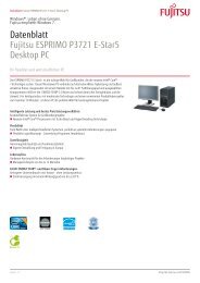 Datenblatt Fujitsu ESPRIMO P3721 E-Star5 Desktop PC - bei Fujitsu ...