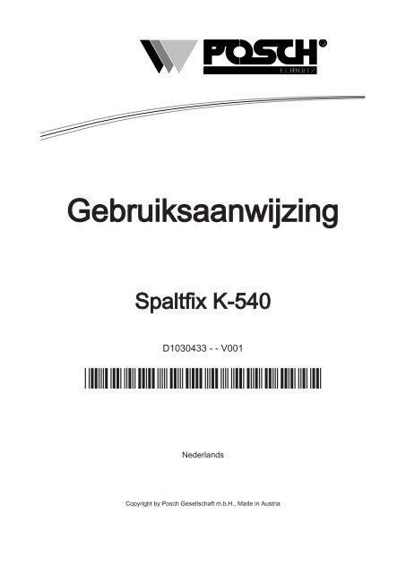 Spaltfix K-540 - Posch