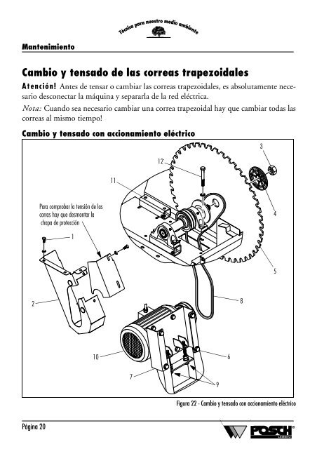 Sierra circular con mesa de rodillos - Posch