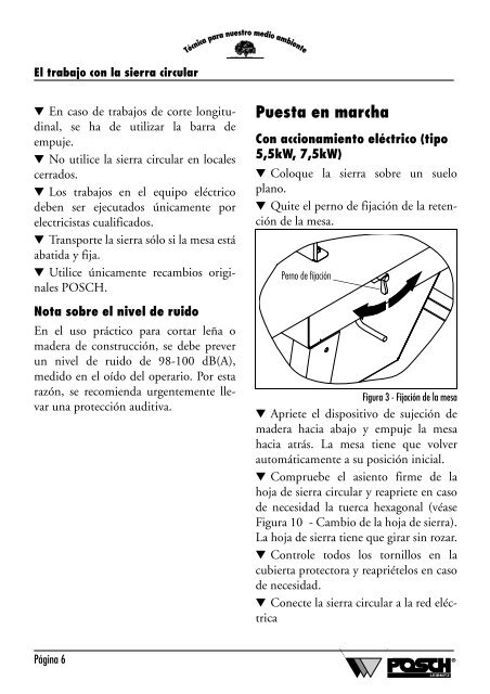 Sierra circular con mesa de rodillos - Posch