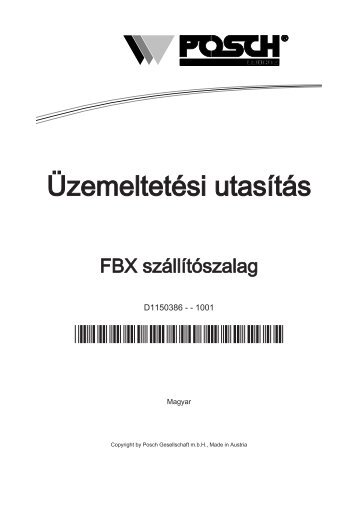 FBX szállítószalagok - Posch