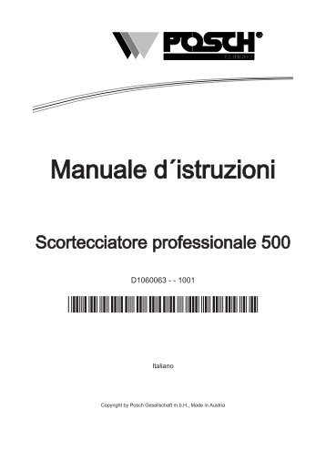 Scortecciatore professionale 500 - Posch