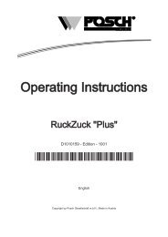 Operating Instructions Log splitter 10 Special - Posch