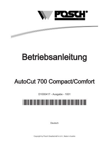 AutoCut 700 Comfort - Posch