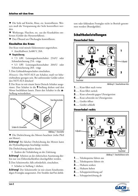 Arbeiten mit dem Kran