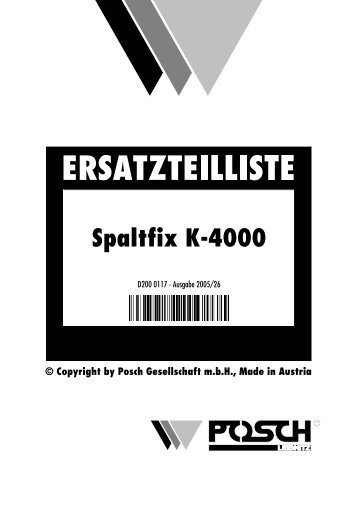 Spaltfix K-4000 - Posch