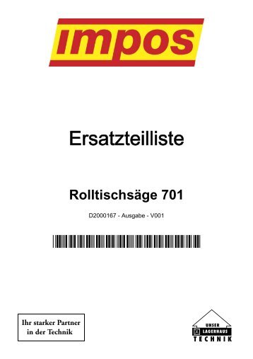 Ersatzteilliste - Posch