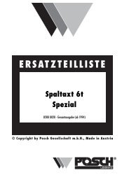 ERSATZTEILLISTE - Posch