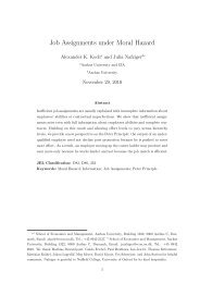 Job Assignments under Moral Hazard - School of Economics and ...