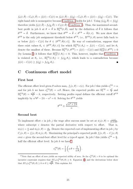 Job Assignments under Moral Hazard - School of Economics and ...