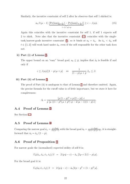 Motivational Goal Bracketing - School of Economics and ...