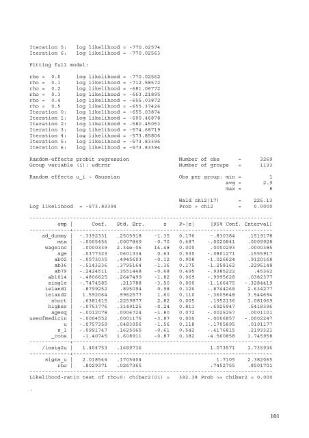 An Analysis on Danish Micro Data - School of Economics and ...