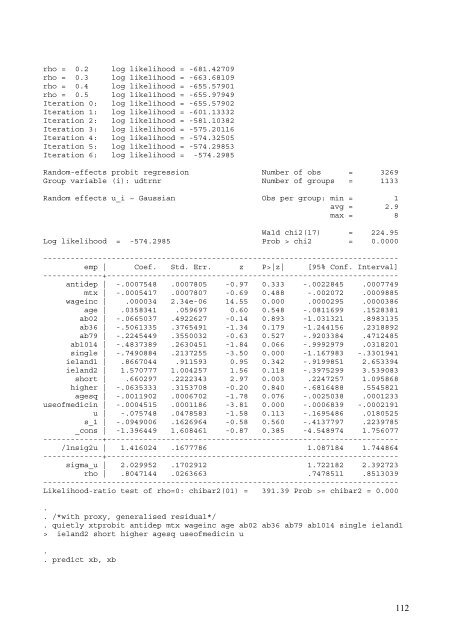 An Analysis on Danish Micro Data - School of Economics and ...