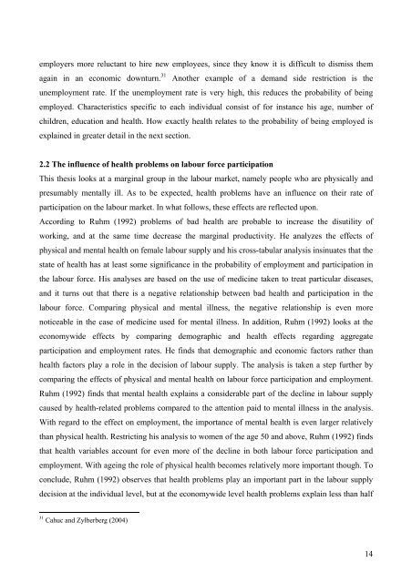 An Analysis on Danish Micro Data - School of Economics and ...