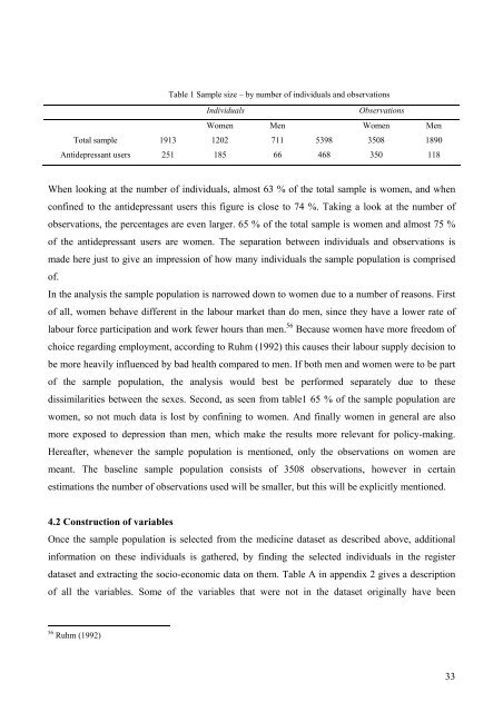 An Analysis on Danish Micro Data - School of Economics and ...